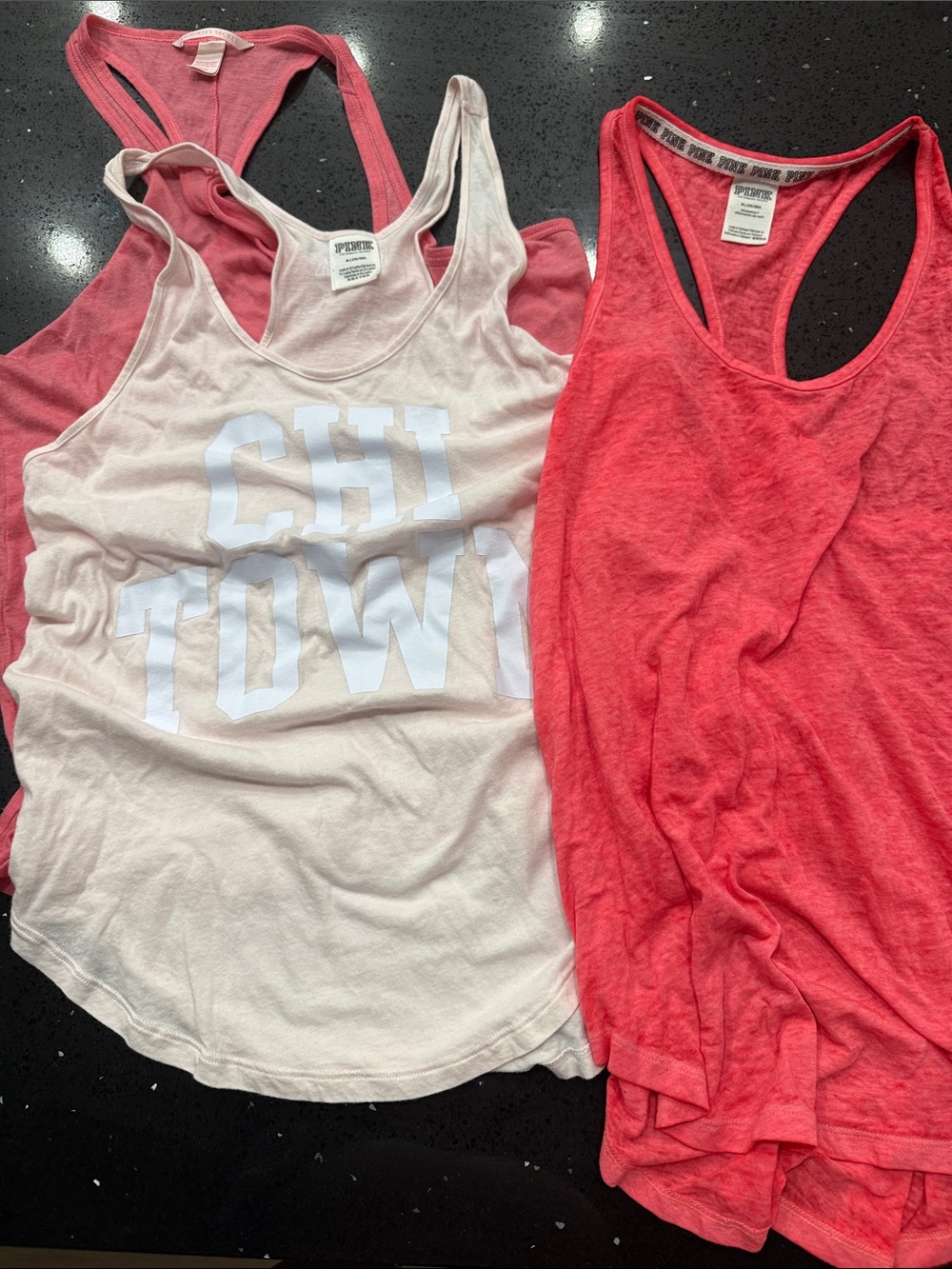 Chi-Town Graphic Tank + Coral Racerback Tanks - Pink & Coral Mix